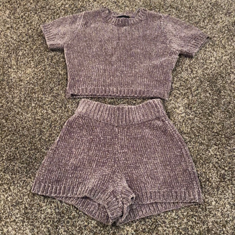 MAJORELLE Purple Knit Sweater Set